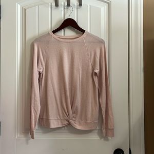 Girls Zella Pink Knot Long Sleeve Top